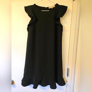 EUC Loft Black‎ Ruffle Sleeve Dress